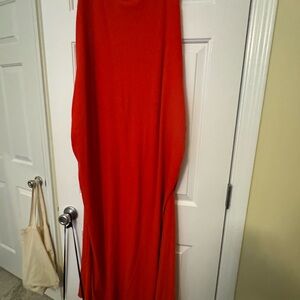 a new day Bright Red Ribbed Dress